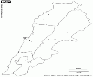 για ζωγραφική Χάρτης του Λιβάνου