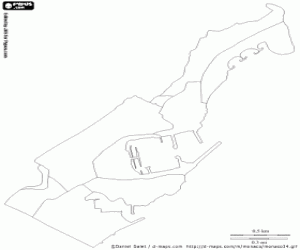 για ζωγραφική Χάρτης του Μονακό