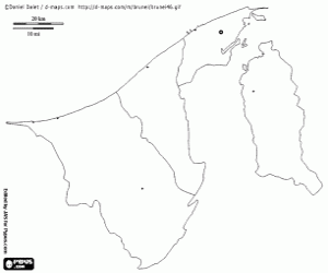 για ζωγραφική Χάρτης του Μπρουνέι