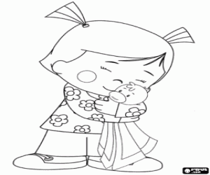 για ζωγραφική Χλόης αγκαλιάζει την κουβέρτα