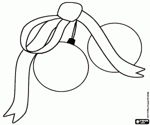 για ζωγραφική Χριστουγεννιάτικα στολίδια με δεμένα κορδέλα