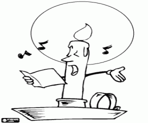 για ζωγραφική Χριστουγεννιάτικο κερί τραγουδώντας Κάλαντα Χριστουγέννων