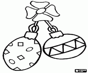 για ζωγραφική Χριστούγεννα μπάλες ή χριστουγεννιάτικα στολίδια δεμένα με μια κορδέλα