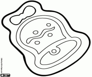 για ζωγραφική Χριστούγεννα μπισκότο ως κουδούνι