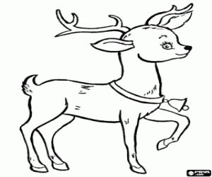 για ζωγραφική Χριστούγεννα ταράνδων με καμπανάκι