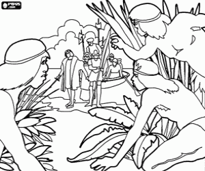 για ζωγραφική Χριστόφορος Κολόμβος αποβίβασης