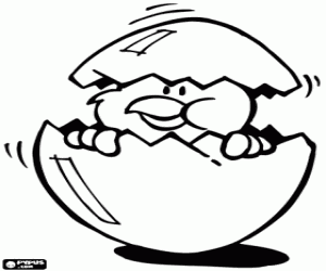 για ζωγραφική κοτοπουλάκι βγαίνει από το αυγό